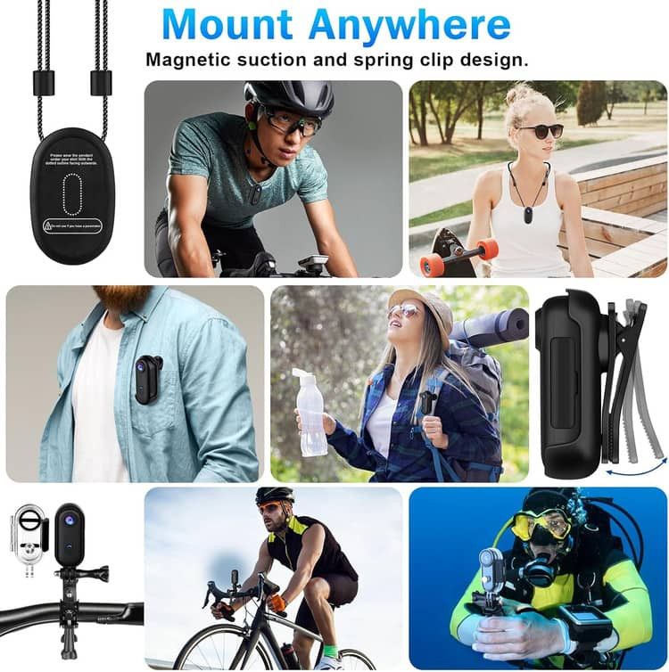 دوربین بدنی ضد آب مدل sport camera h265 (پک کوچک)